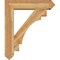 Ekena Millwork Merced Arts and Crafts Rough Sawn Bracket w/ Offset Brace, Western Red Cedar, 8"W x 34"D x 40"H BKT0806X34X40MRC03RWR - alternate 3